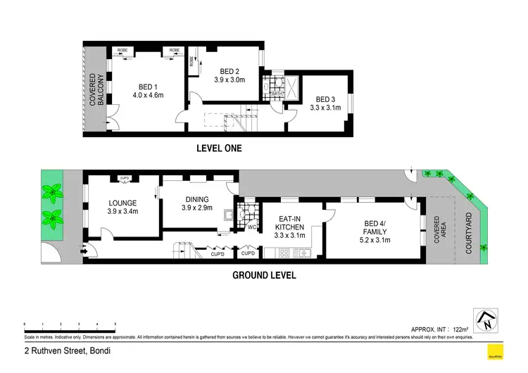 Floorplan of Homely terrace listing, 2 Ruthven Street, Bondi Junction NSW 2022