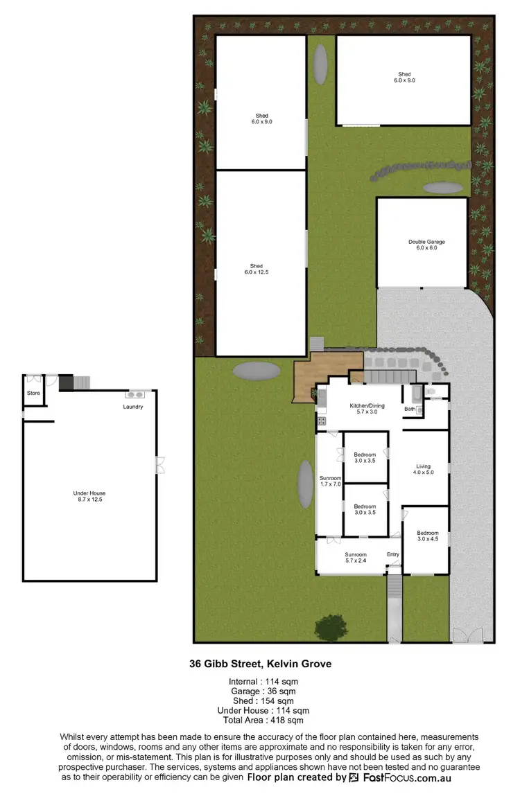 Floorplan of Homely house listing, 36 Gibb Street, Kelvin Grove QLD 4059