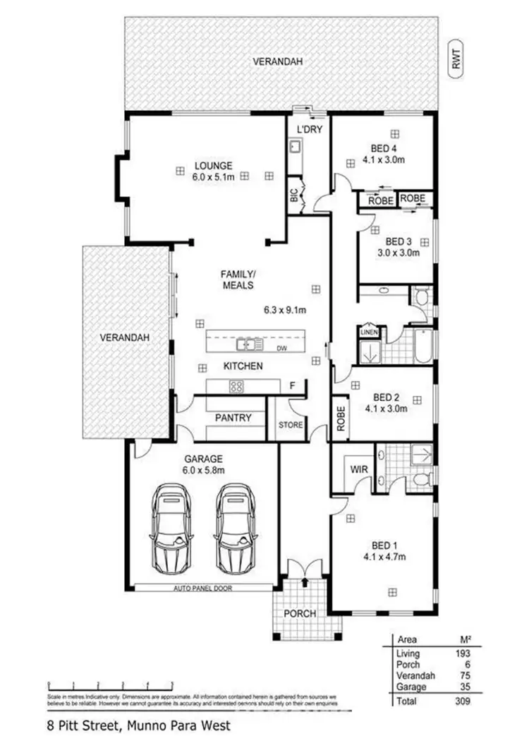 Floorplan of Homely house listing, 8 Pitt Street, Munno Para West SA 5115