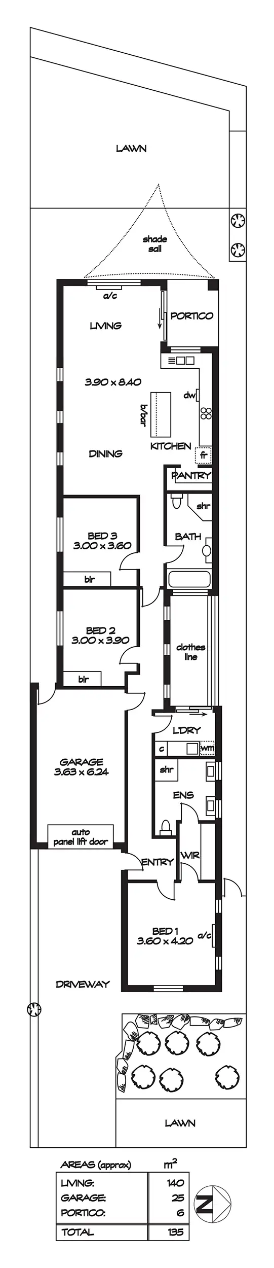 Floorplan of Homely house listing, 3A Ridgeway Avenue, Enfield SA 5085