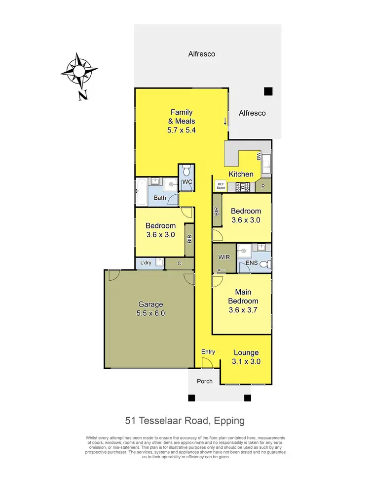 Floorplan of Homely house listing, 51 Tesselaar Road, Epping VIC 3076