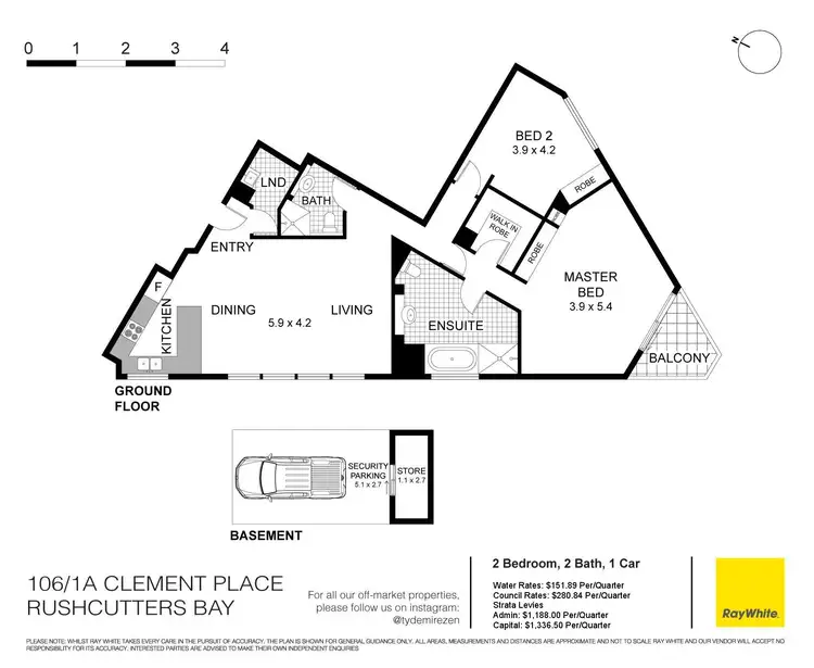 Floorplan of Homely apartment listing, 106/1a Clement Place, Rushcutters Bay NSW 2011
