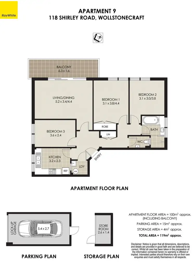 Floorplan of Homely apartment listing, 9/118 Shirley Road, Wollstonecraft NSW 2065