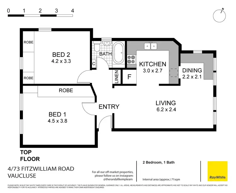 Floorplan of Homely apartment listing, 4/73 Fitzwilliam Road, Vaucluse NSW 2030