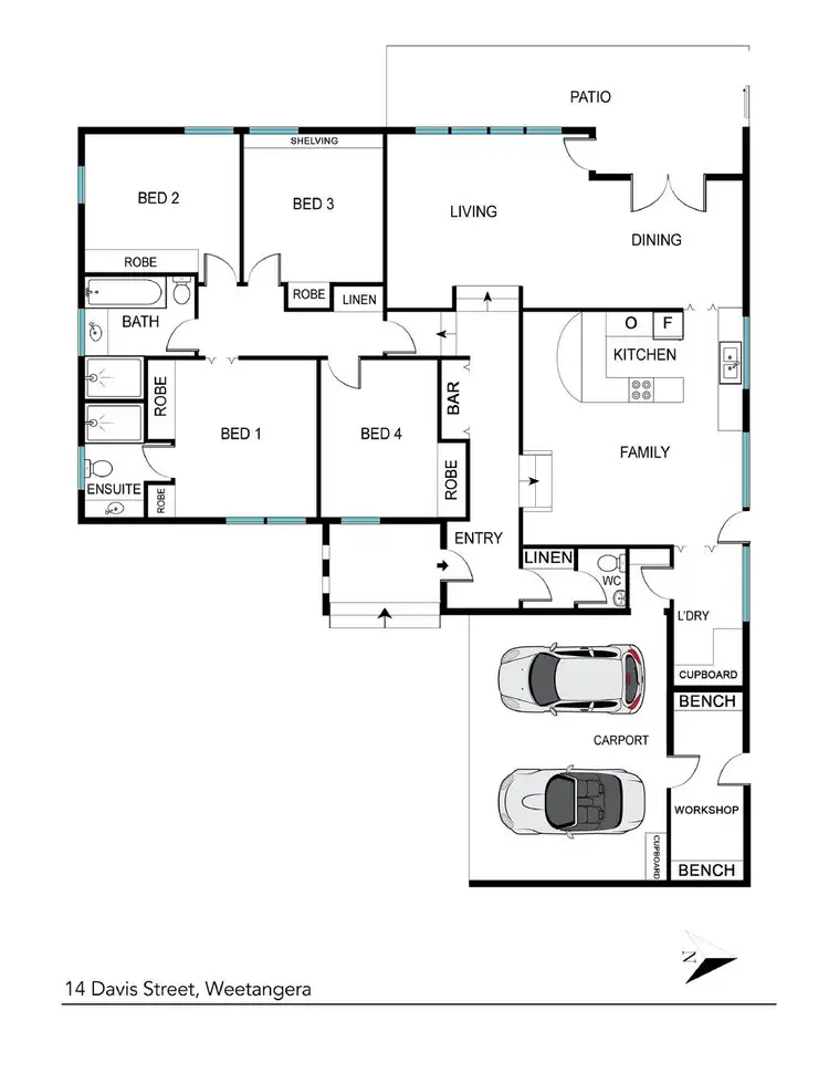 Floorplan of Homely house listing, 14 Davis Street, Weetangera ACT 2614