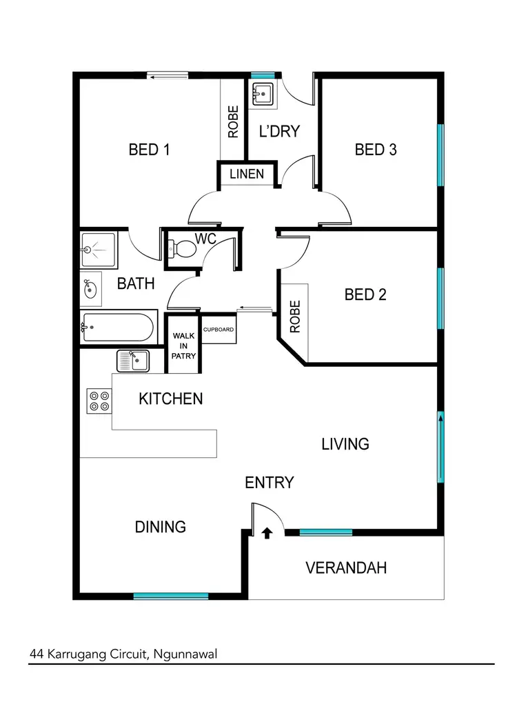 Floorplan of Homely house listing, 44 Karrugang Circuit, Ngunnawal ACT 2913
