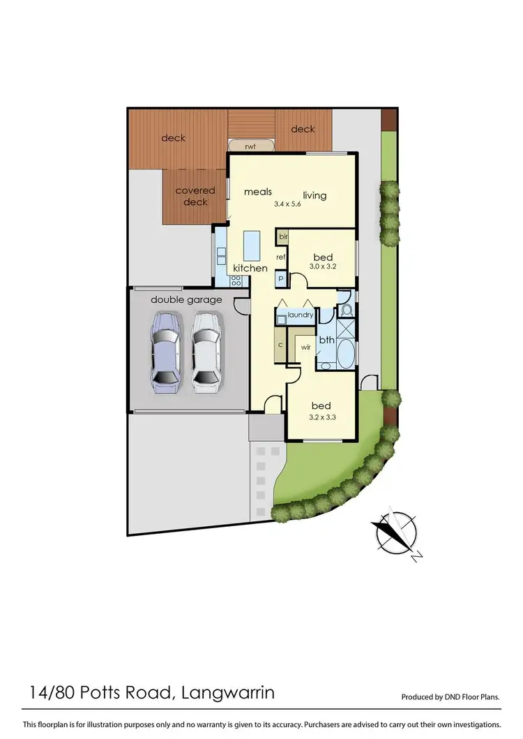 Floorplan of Homely unit listing, 14/80 Potts Road, Langwarrin VIC 3910