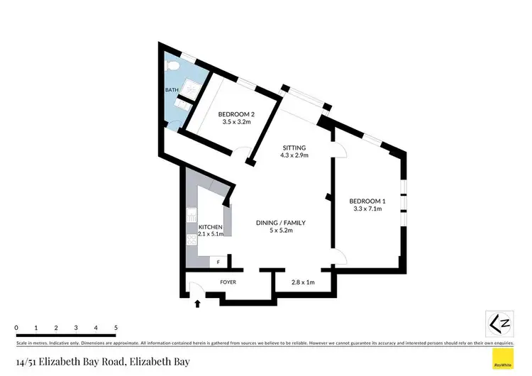Floorplan of Homely apartment listing, 14/51 Elizabeth Bay Road, Elizabeth Bay NSW 2011