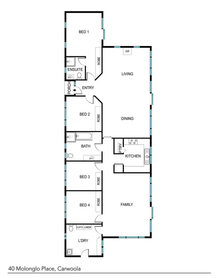 Floorplan of Homely house listing, 40 Molonglo Place, Carwoola NSW 2620
