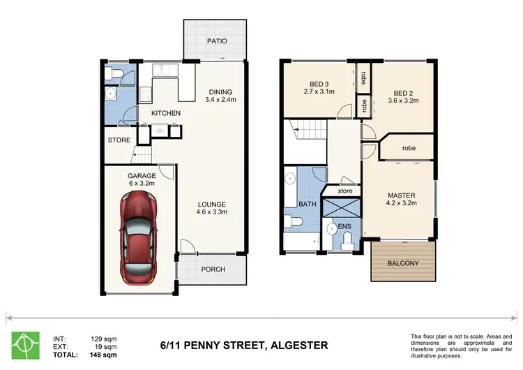 Floorplan of Homely townhouse listing, 6/11 Penny Street, Algester QLD 4115