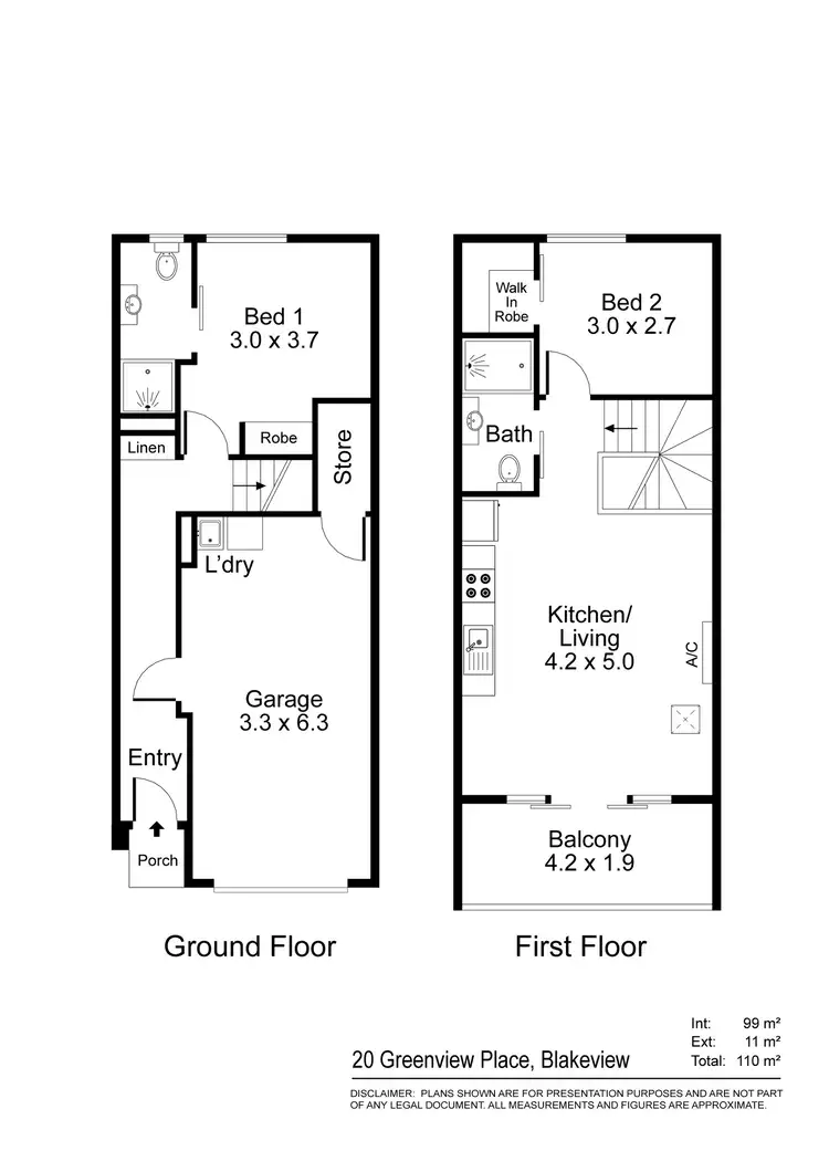 Floorplan of Homely townhouse listing, 20 Greenview Place, Blakeview SA 5114