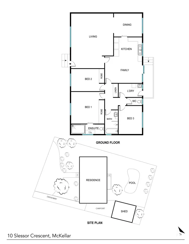 Floorplan of Homely house listing, 10 Slessor Crescent, Mckellar ACT 2617