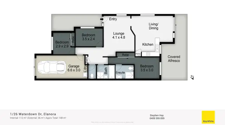 Floorplan of Homely semi-detached listing, 26A Waterdown Drive, Elanora QLD 4221