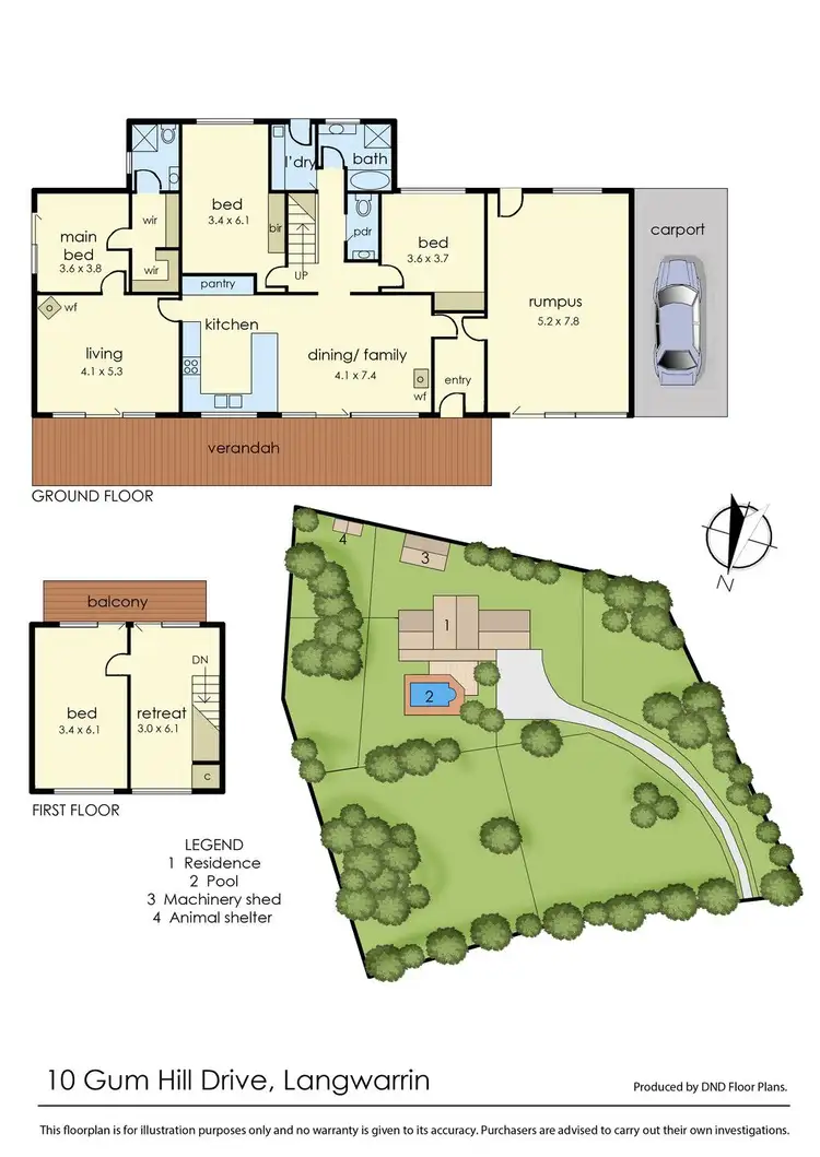 Floorplan of Homely rural property listing, 10 Gum Hill Drive, Langwarrin VIC 3910