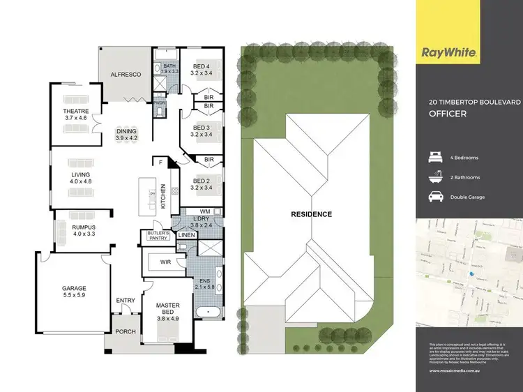 Floorplan of Homely house listing, 20 Timbertop Boulevard, Officer VIC 3809