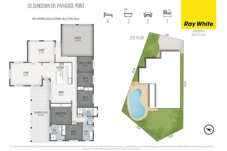 Floorplan of Homely house listing, 32 Sundown Drive, Paradise Point QLD 4216