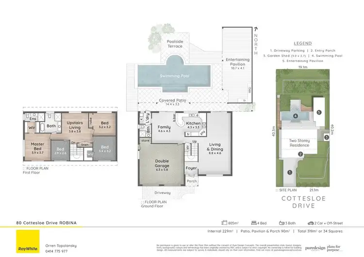 Floorplan of Homely house listing, 80 Cottesloe Drive, Robina QLD 4226