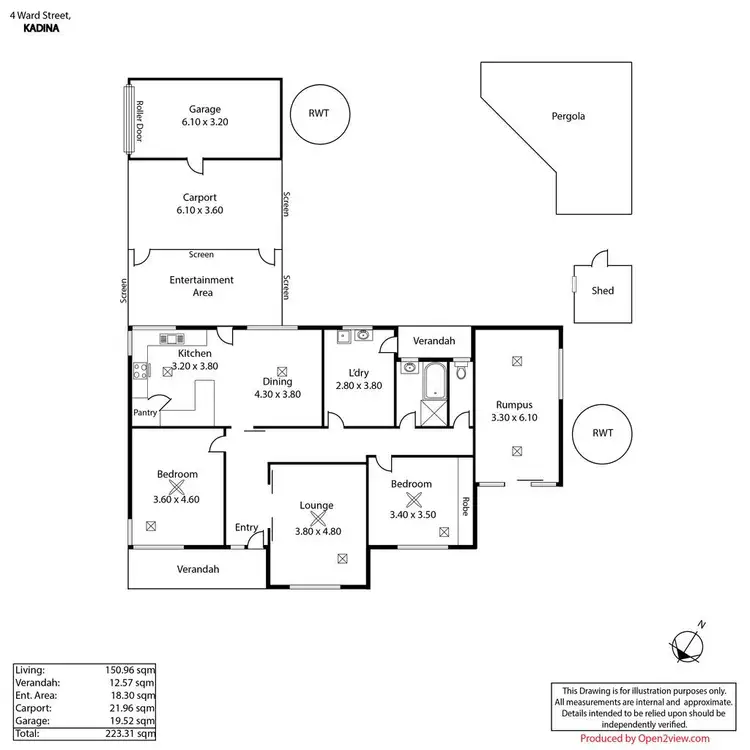 Floorplan of Homely house listing, 4 Ward Street, Kadina SA 5554