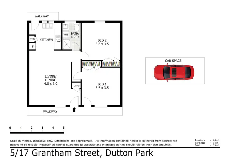 Floorplan of Homely apartment listing, 5/17 Grantham Street, Dutton Park QLD 4102