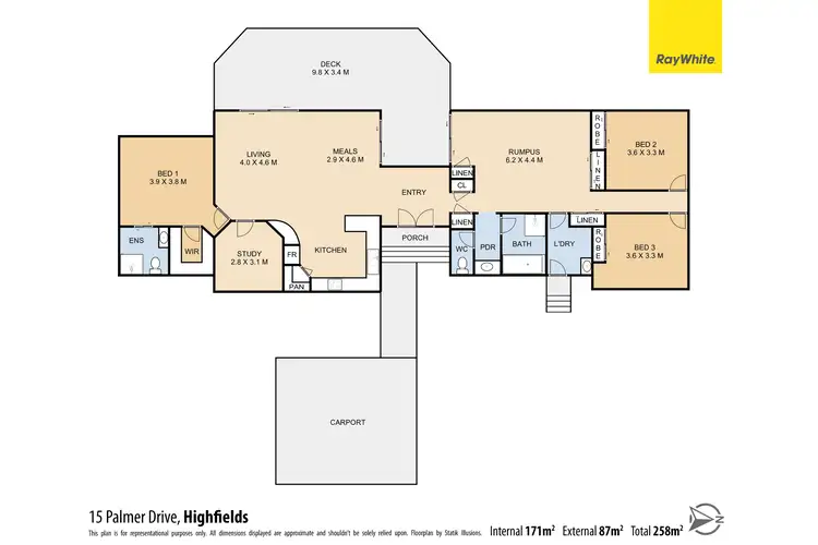 Floorplan of Homely house listing, 15 Palmer Drive, Highfields QLD 4352