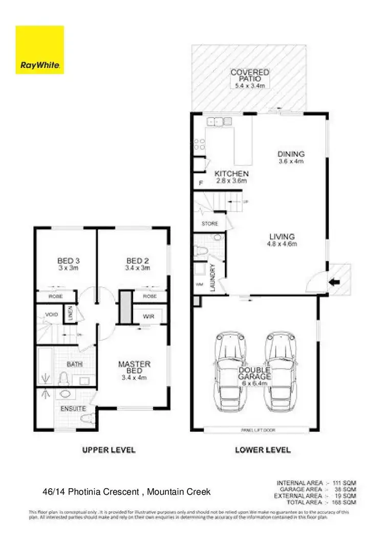 Floorplan of Homely townhouse listing, 46/14 Photinia Crescent, Mountain Creek QLD 4557