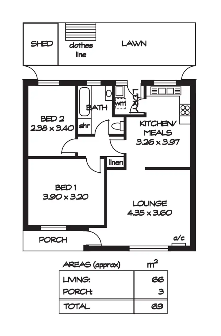 Floorplan of Homely house listing, 2/72 Alice Street, Sefton Park SA 5083