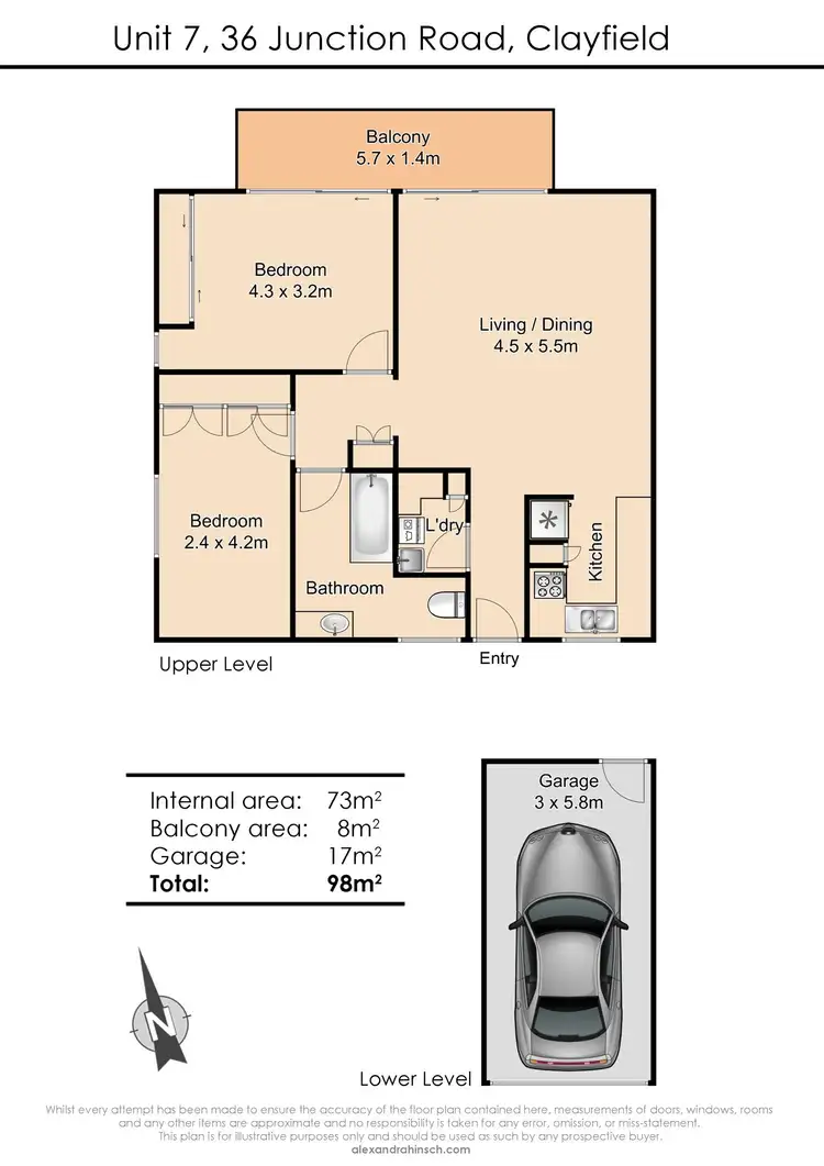 Floorplan of Homely unit listing, 7/36 Junction Road, Clayfield QLD 4011