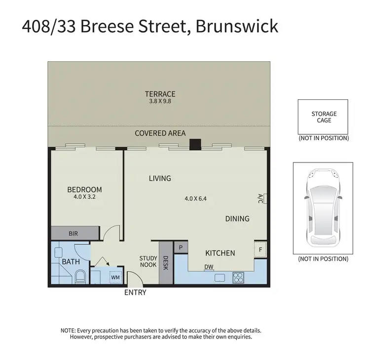 Floorplan of Homely apartment listing, 408/33-35 Breese Street, Brunswick VIC 3056