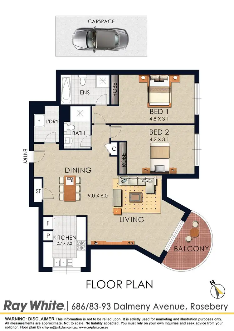 Floorplan of Homely apartment listing, 686/83 Dalmeny Avenue, Rosebery NSW 2018