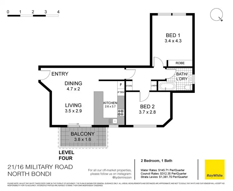 Floorplan of Homely apartment listing, 21/16 Military Road, North Bondi NSW 2026