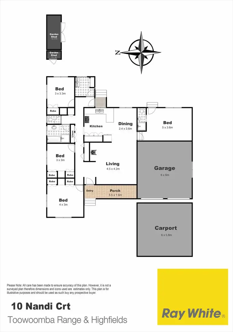 Floorplan of Homely house listing, 10 Nandi Court, Newtown QLD 4350