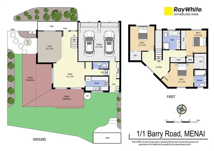Floorplan of Homely townhouse listing, 1/1 Barry Road, Menai NSW 2234