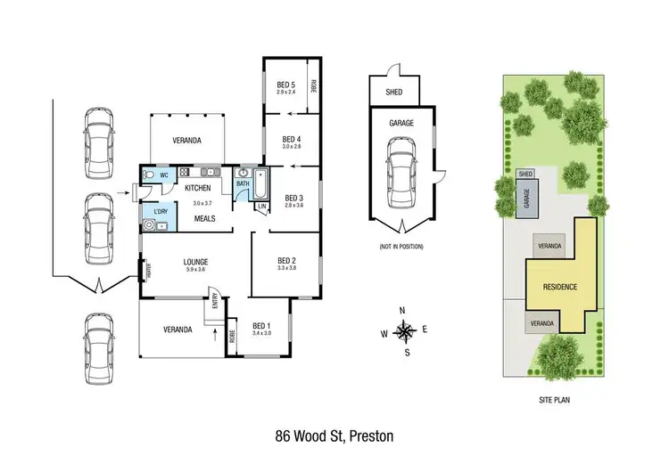Floorplan of Homely house listing, 86 Wood Street, Preston VIC 3072
