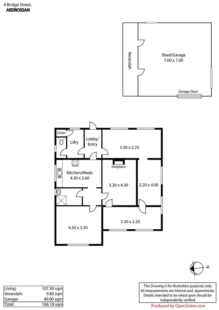 Floorplan of Homely house listing, 4 Bridge Road, Ardrossan SA 5571