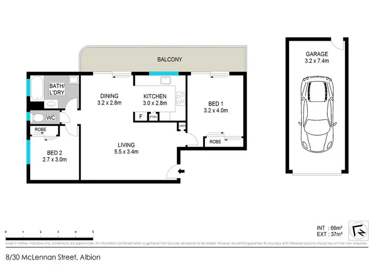 Floorplan of Homely unit listing, 8/30 McLennan Street, Albion QLD 4010