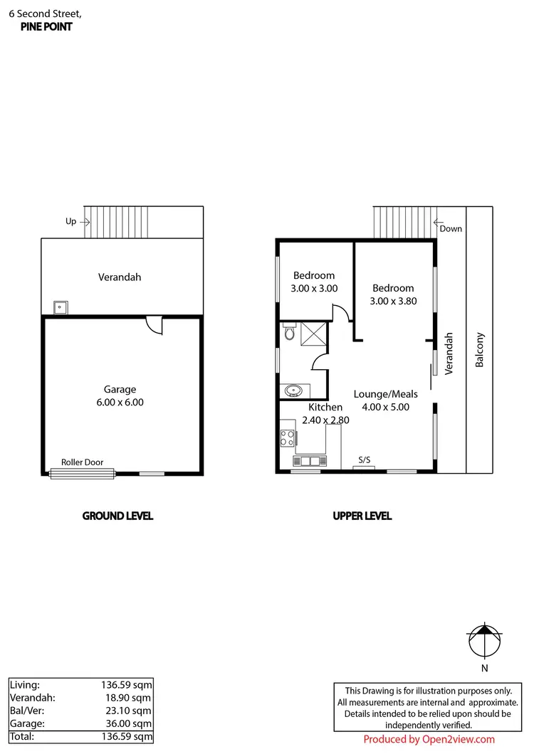 Floorplan of Homely house listing, 6 Second Street, Pine Point SA 5571