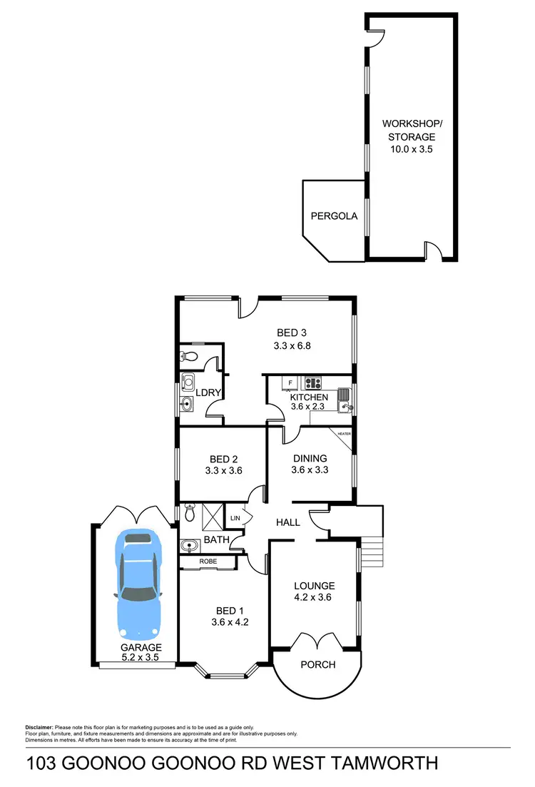 Floorplan of Homely house listing, 103 Goonoo Goonoo Road, Tamworth NSW 2340