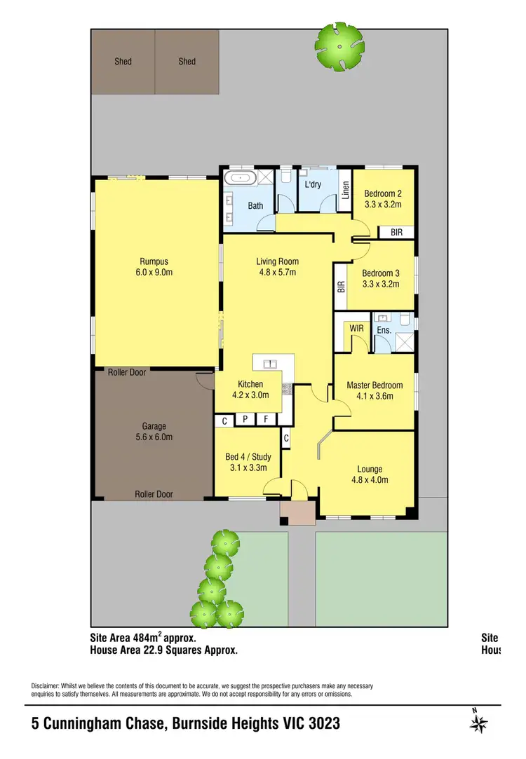 Floorplan of Homely house listing, 5 Cunningham Chase, Burnside Heights VIC 3023