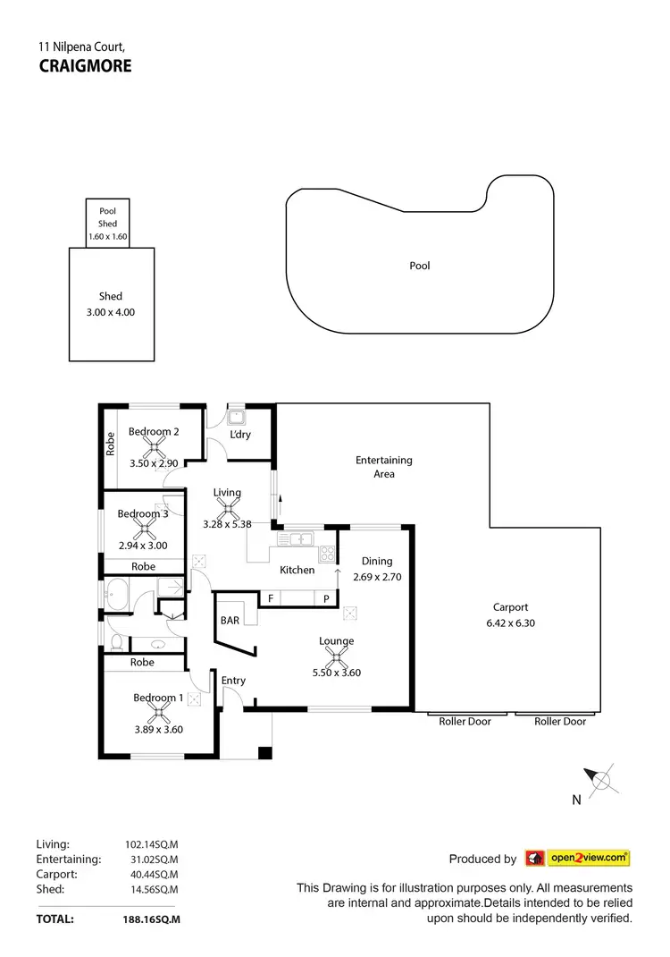 Floorplan of Homely house listing, 11 Nilpena Court, Craigmore SA 5114