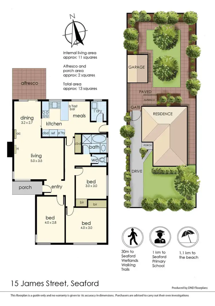 Floorplan of Homely house listing, 15 James Street, Seaford VIC 3198