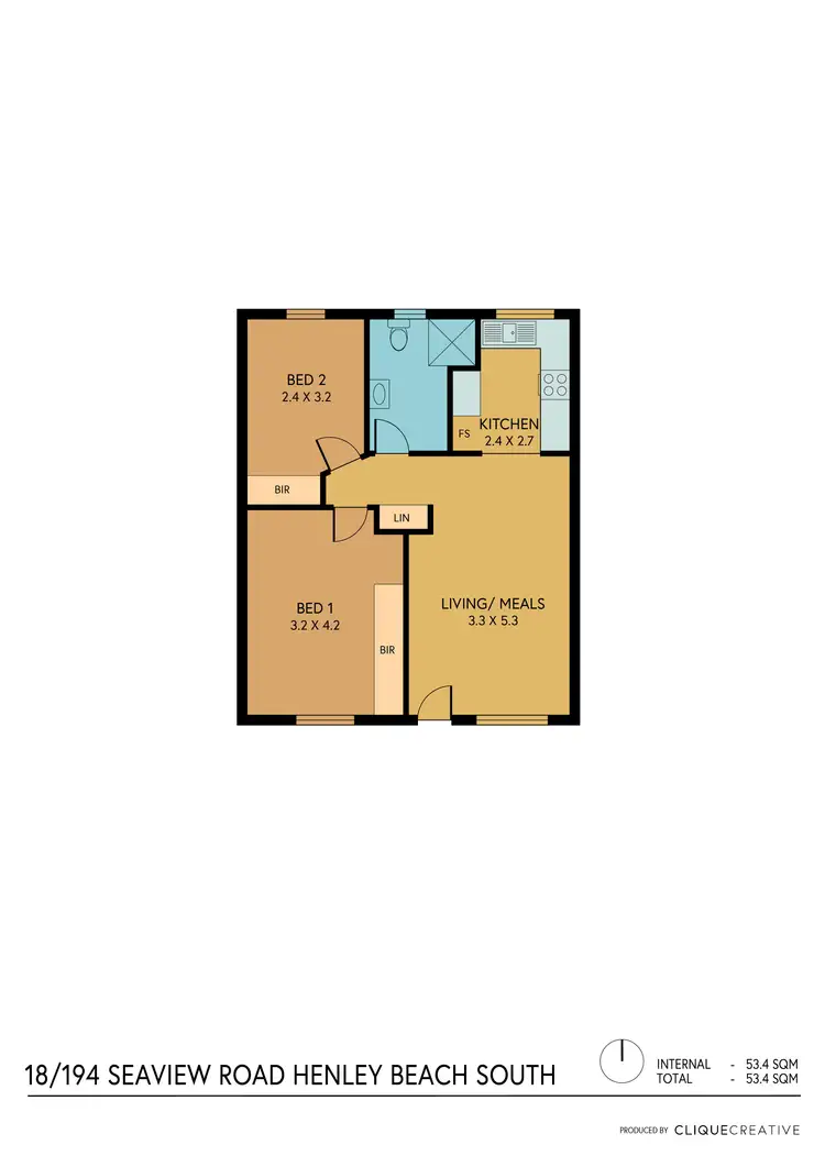 Floorplan of Homely apartment listing, 18/194 Seaview Road, Henley Beach South SA 5022