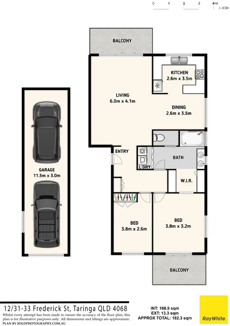 Floorplan of Homely apartment listing, 12/31 Frederick Street, Taringa QLD 4068