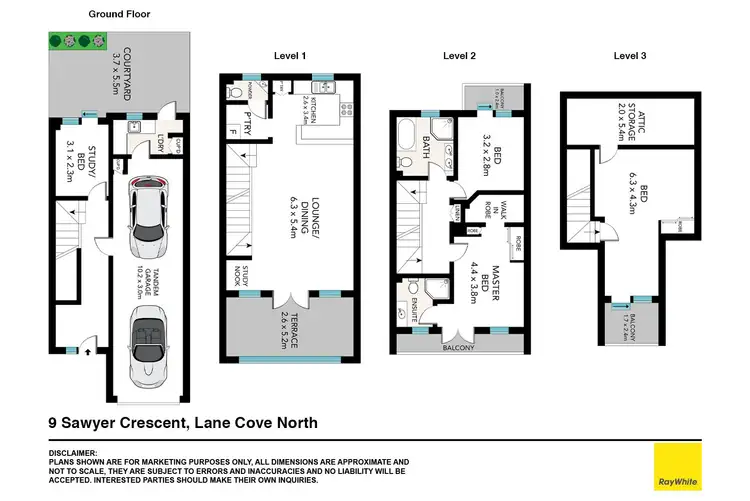 Floorplan of Homely townhouse listing, 9 Sawyer Crescent, Lane Cove North NSW 2066
