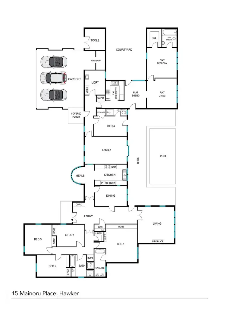 Floorplan of Homely house listing, 15 Mainoru Place, Hawker ACT 2614