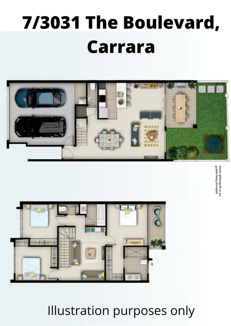 Floorplan of Homely townhouse listing, 7/3031 The Boulevard, Emerald Lakes, Carrara QLD 4211