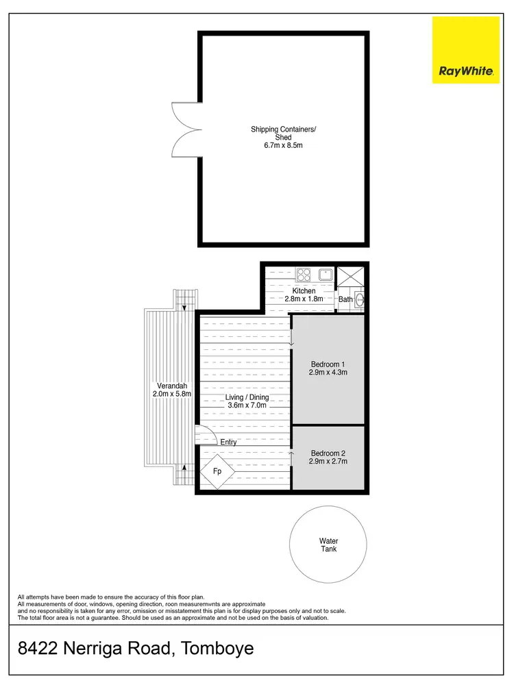 Floorplan of Homely rural property listing, 8422 Nerriga Road, Tomboye NSW 2622