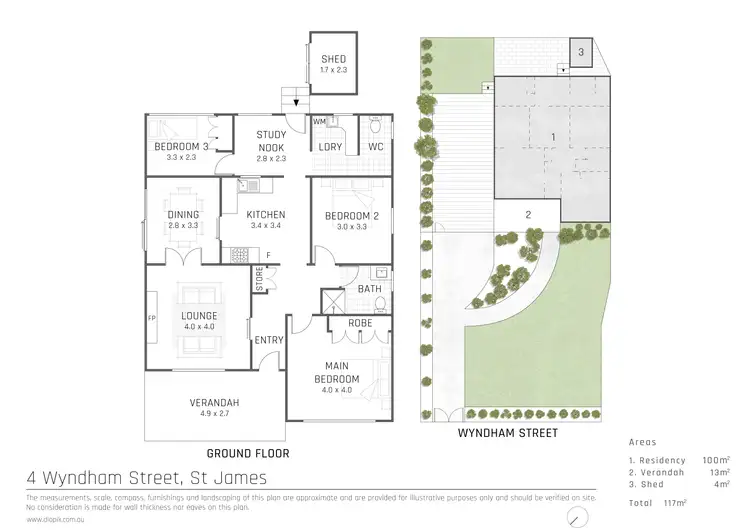 Floorplan of Homely house listing, 4 Wyndham Street, St James WA 6102