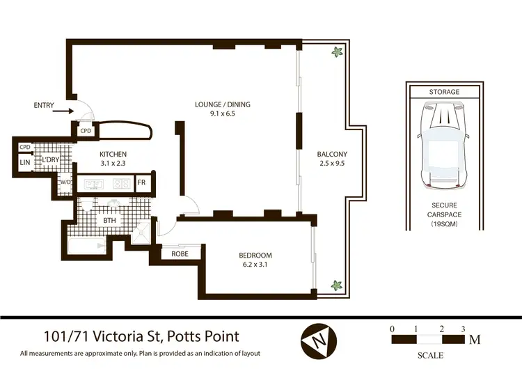 Floorplan of Homely apartment listing, 101/71 Victoria Street, Potts Point NSW 2011