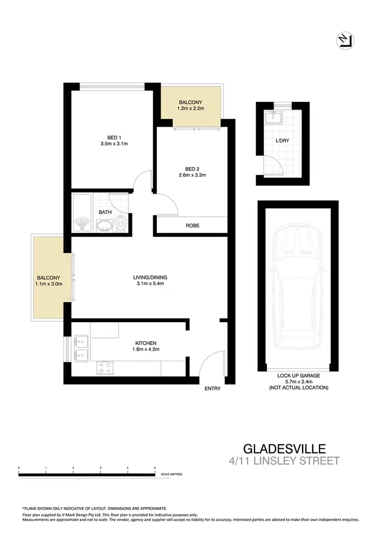 Floorplan of Homely apartment listing, 4/11 Linsley Street, Gladesville NSW 2111
