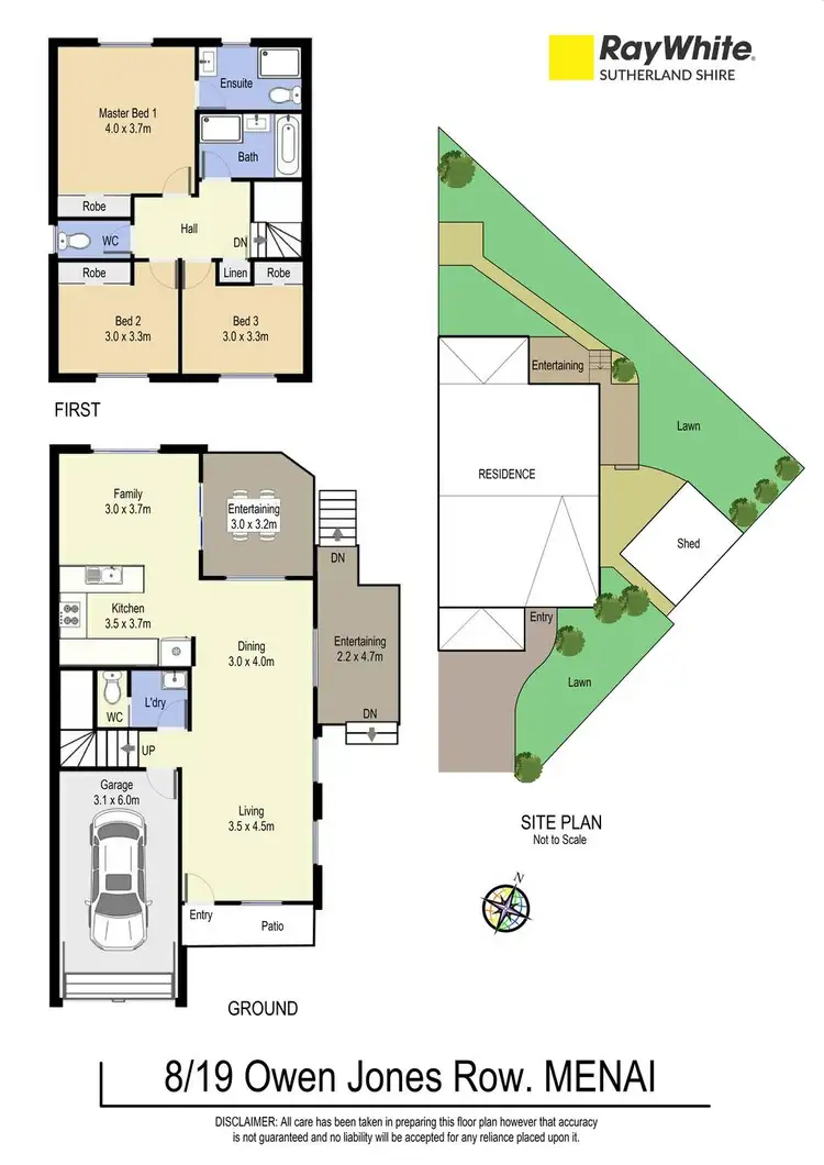 Floorplan of Homely townhouse listing, 8/19 Owen Jones Row, Menai NSW 2234